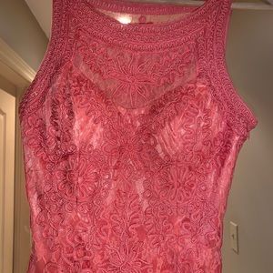 Coral Lace Dress